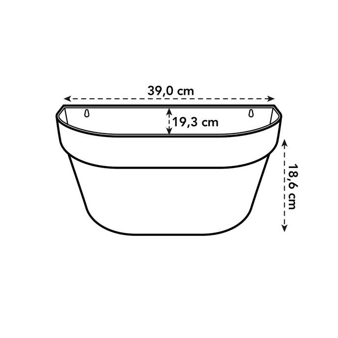 loft urban wall basket 40cm anthracite